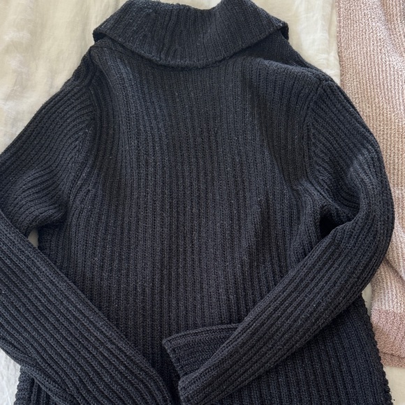 Eileen Fisher Black Ribbed Women's Cardigan - Picture 6 of 6